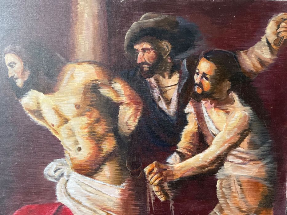 Репродукция - Христос в колоната, Микеланджело да Караваджо