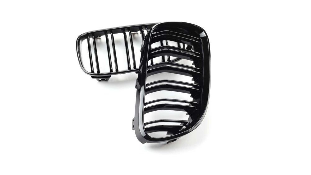Set 2 grile duble, negru lucios, M Design pentru BMW E92 Facelift