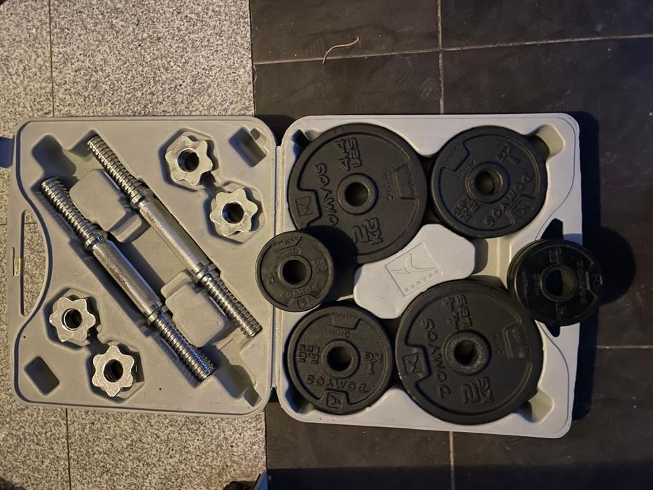 Banca multifunctionala reglabila + gantere reglabile incluse 2Kg- 14Kg