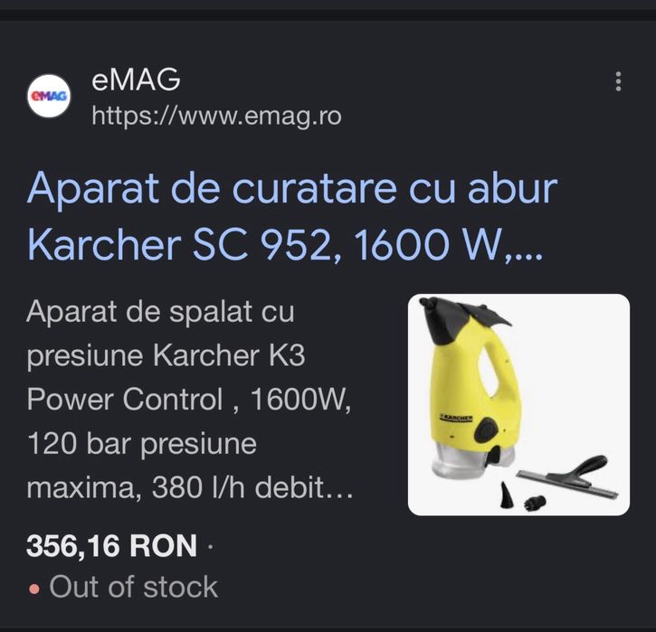 Aparat de curatare xu aburi Karcher SC952