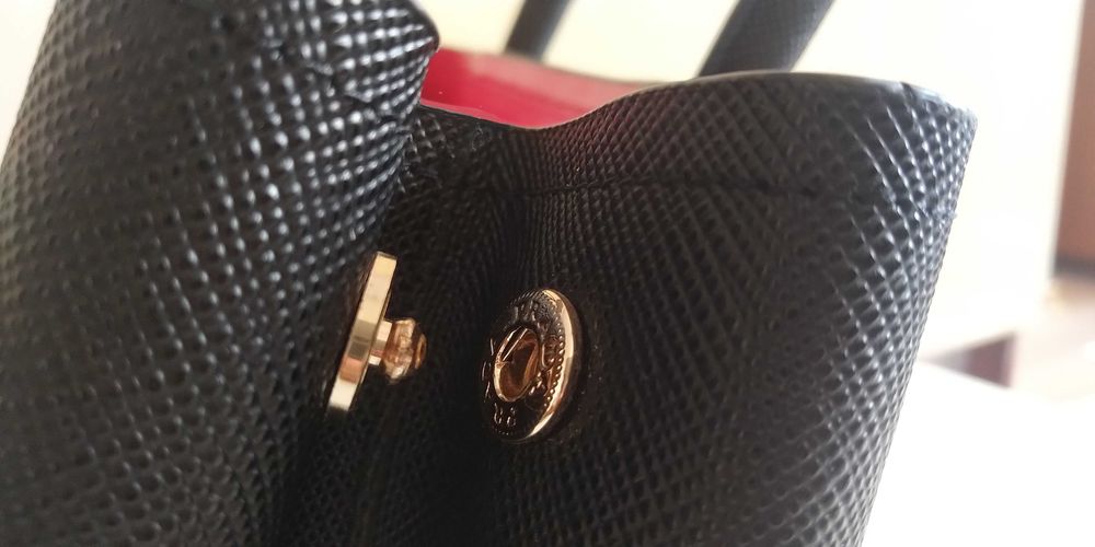 Дамска чанта PRADA ПРАДА black & red.