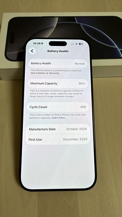 Iphone 16 Pro Max 256 Black , Baterie 90%