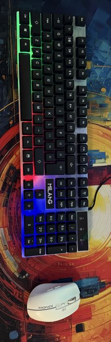SET GAMING: Tastatură Milang RGB + Mouse Promate
