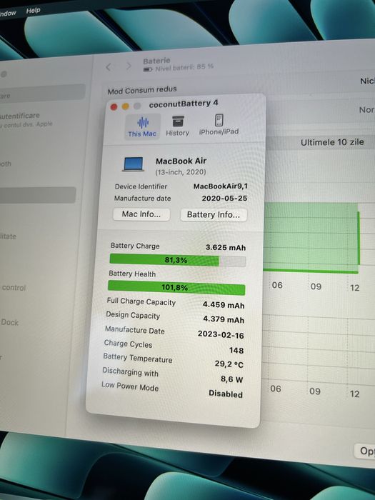 • Macbook Air 2020 • 100%  BATERIE •