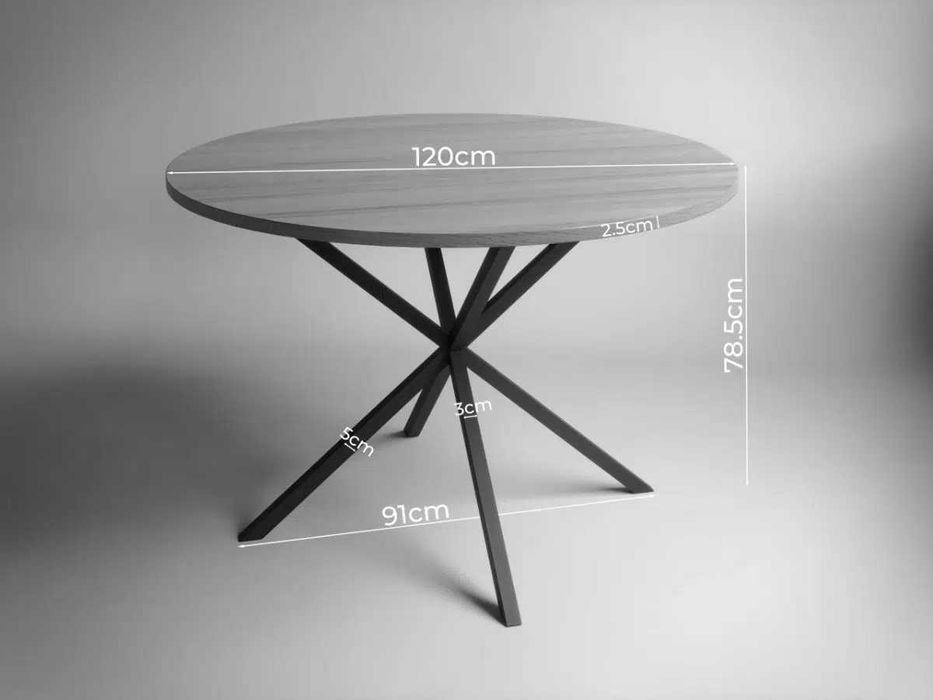 Set Masa Rotunda Spira + 4 Scaune Karma Gri - Transport Gratuit