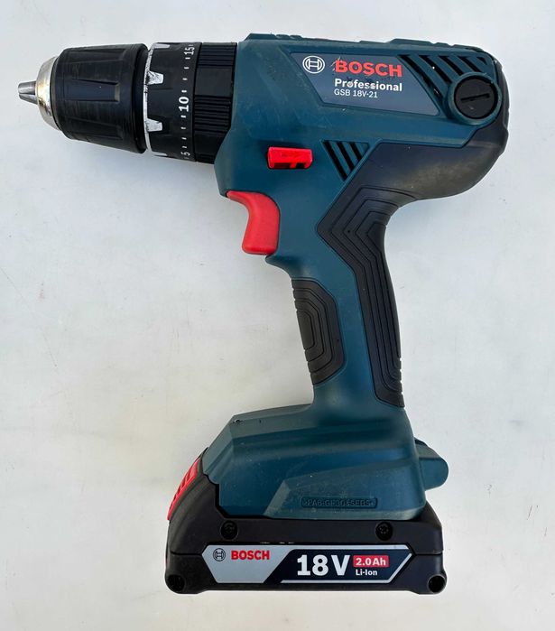 BOSCH GSB 18V-21 - Ударен акумулаторен винтоверт 18V като нов!