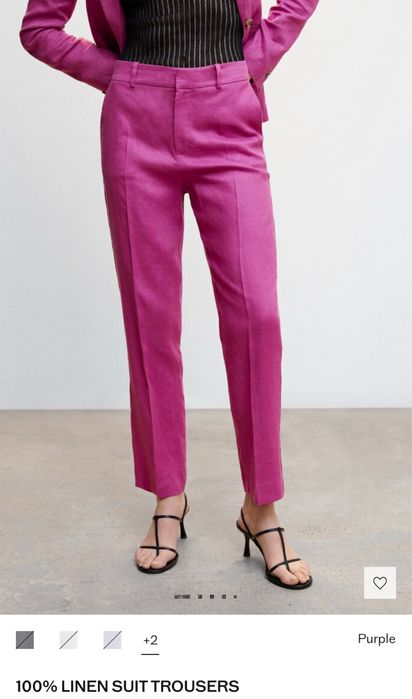 100% Ленен костюм MANGO