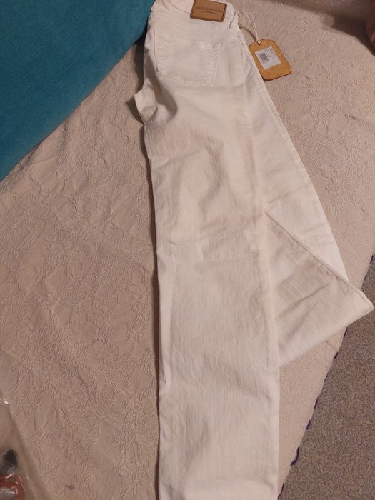 Pantaloni ,jeans albi/ verzi, mar  24, noi, cu etichete