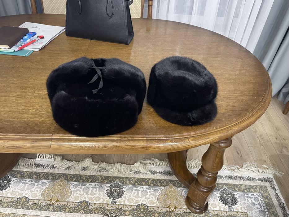 продам ушанки 59 размера норка черная