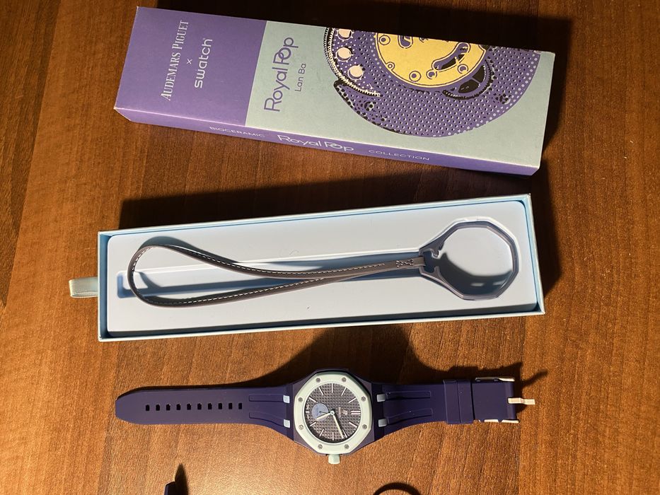 Audemars piguet x swatch Lan ba albastru livrare cu verificare colet full box