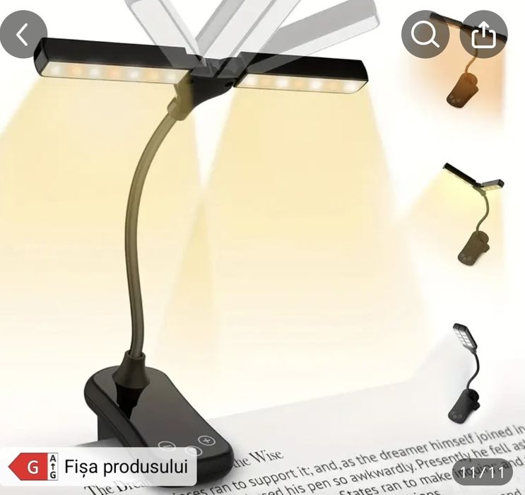 Lampă pentru citit super luminoasă 14 leduri