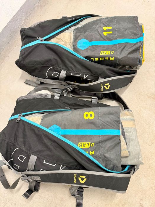 Vând pachet 2 zmeie Duotone Rebel D/Lab 11 & 8 m