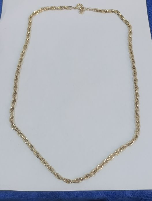 Тилла занжир,Золотая цепочка, проба 585. Вес 13,83 гр длина 70см .
