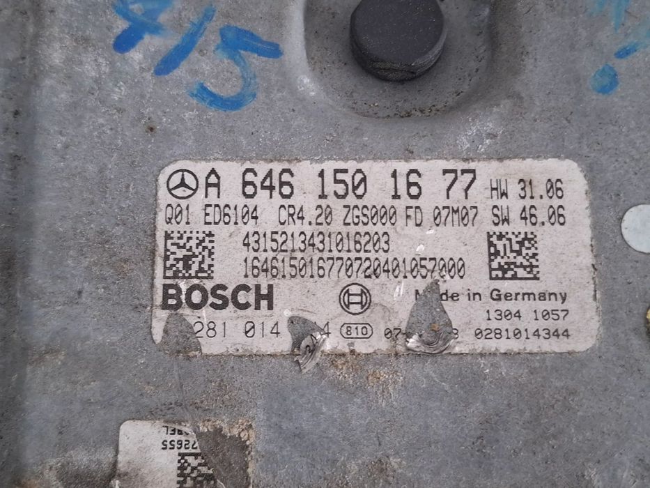 calculator motor mercedes sprinter 2.2 cdi ecu a6461501677 0281014344 edc16cp31 2006 2007 2008 2009
