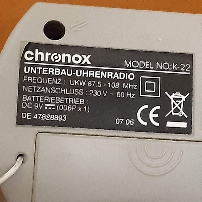 Radio cu ceas pentru bucătărie.