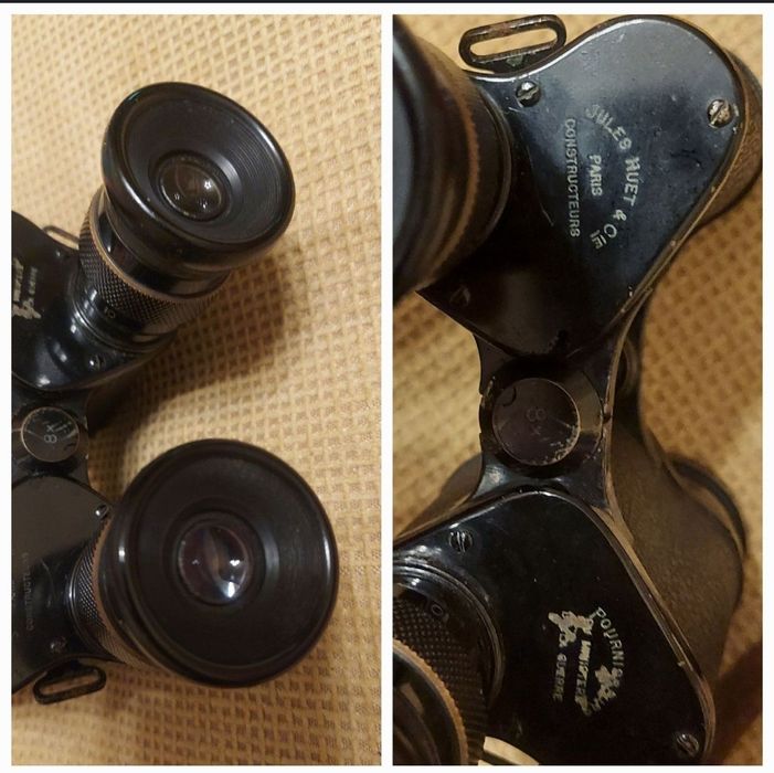 Binoclu Telemetru  WW1 Joules Huet reticul superb
