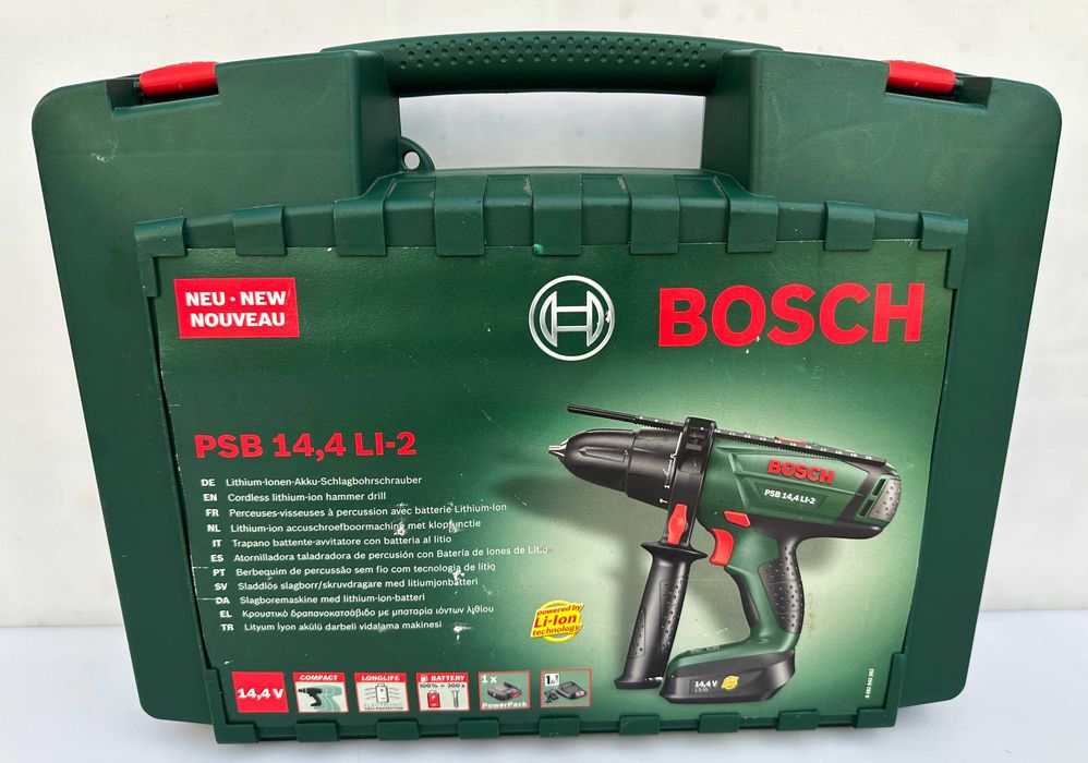 BOSCH PSB 14,4 Li-2 - Ударен винтоверт 14.4V неразличим от нов!