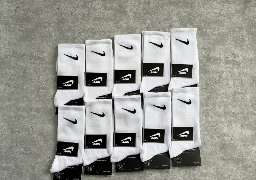 Носки Nike высокие белые 10 пар