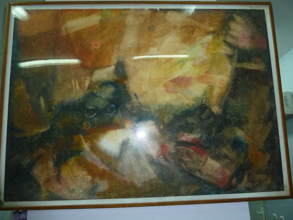 картина акварел от Дамян Заберски,рисувана през 60-те години на 20век.