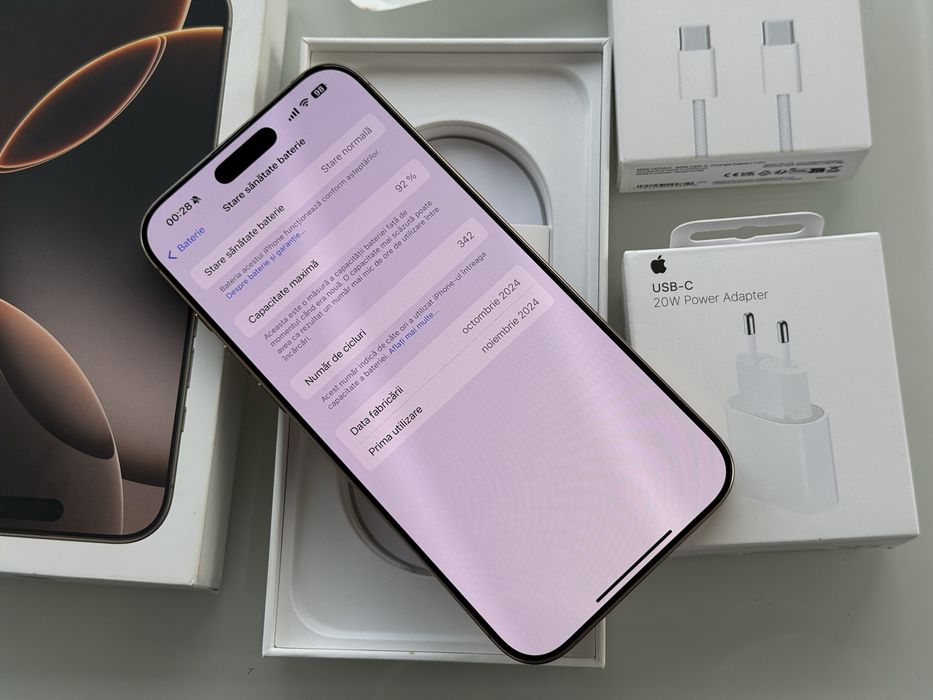 iPhone 16 PRO MAX 256GB Neverlocked Desert Titanium-Ca Nou-iOS 18