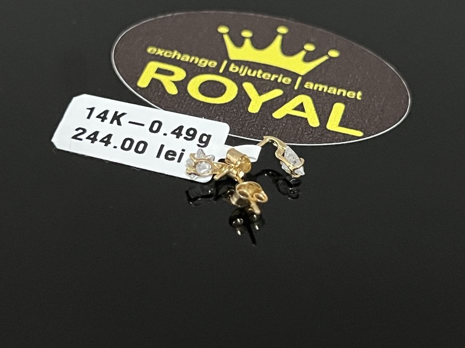 Bijuteria Royal CB : Cercei aur 14K 0,49 grame