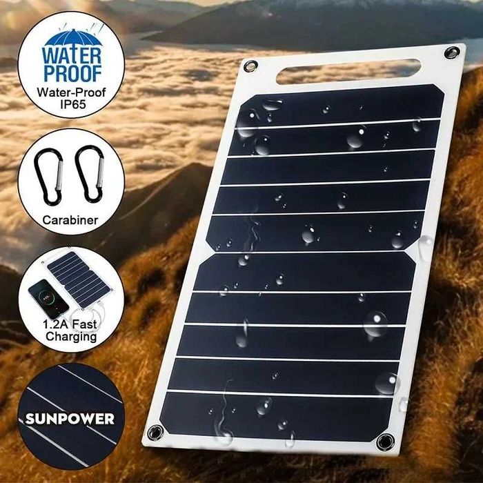 Соларно зарядно за телефон 30W / Преносим сгъваем соларен панел за къмпинг планина море