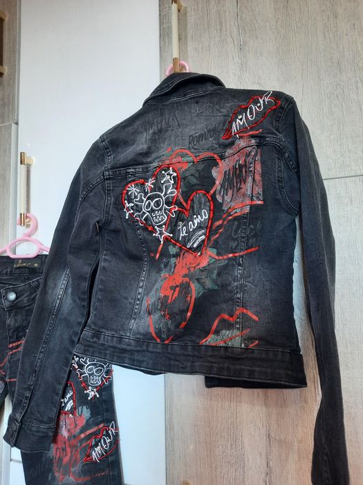 Детски комплект дънки с яке размер 36-38