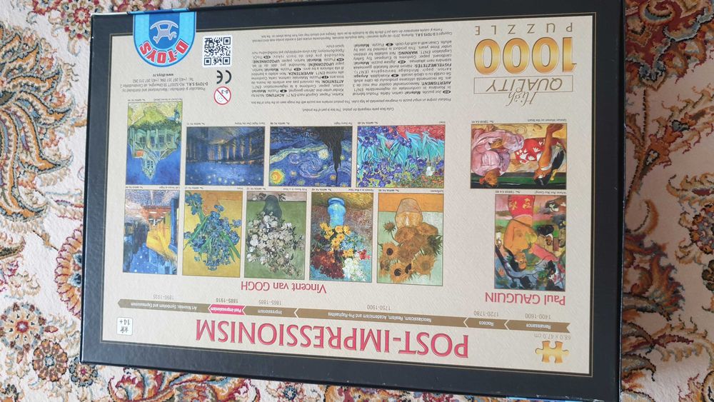 Puzzle 1000 piese Vincent van Gogh - Flowers in a blue vase