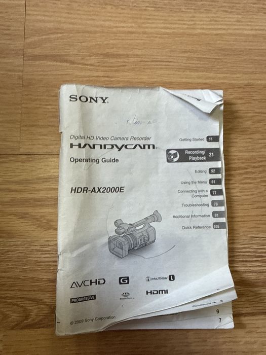 Sony HDR-AX2000E cu defect / schimb