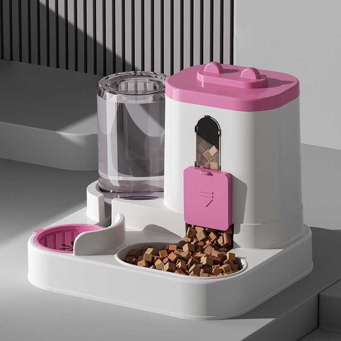 2 в 1 Автоматична Хранилка и Поилка за Кучета и Котки (1600ml + 800ml)