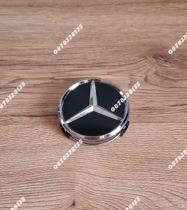 Капачки за джанти за Мерцедес 75мм черен гланц