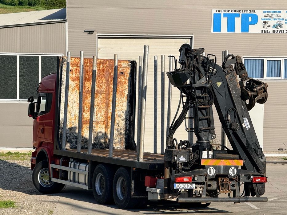 Scania R730 cu macara forestiera