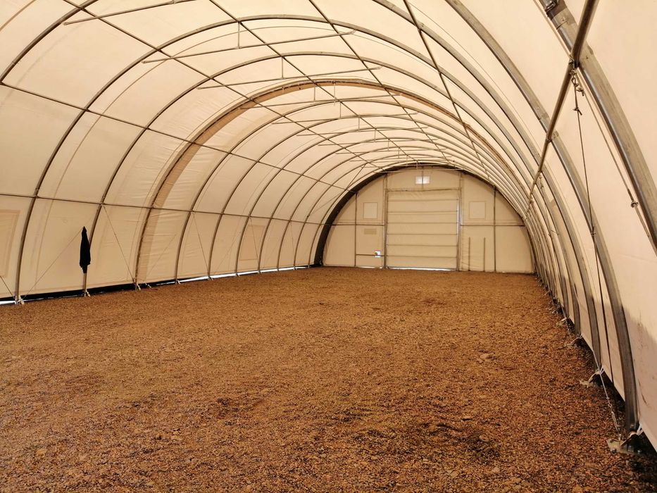Полукръгла индустриална палатка 12,2 x 12 x 6,1 за селско стопанство, съхранение на бали