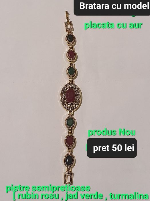 Bratara cu model placata cu Aur