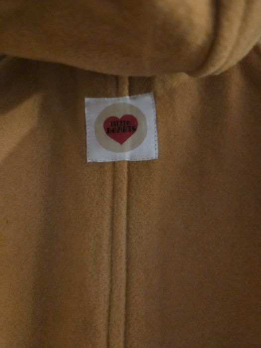 Salopetă din lână Little Hearts, REVERSIBILĂ (Galben / Motive tradiționale), NOUĂ