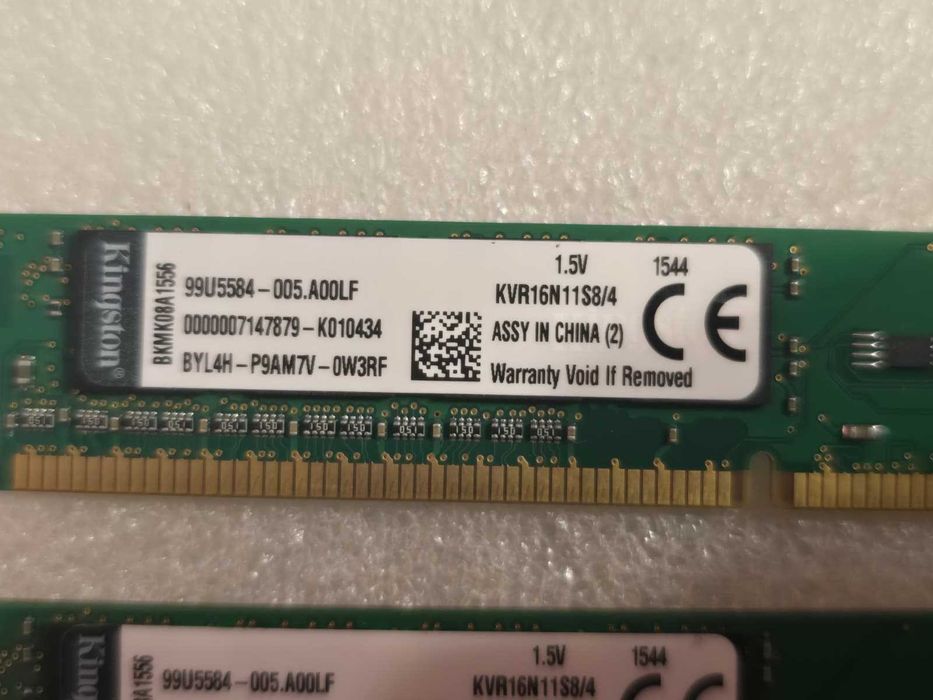 Kit memorie RAM Kingston ValueRAM 8GB (2 x4GB) DDR3 1600MHz KVR16N11S8/4