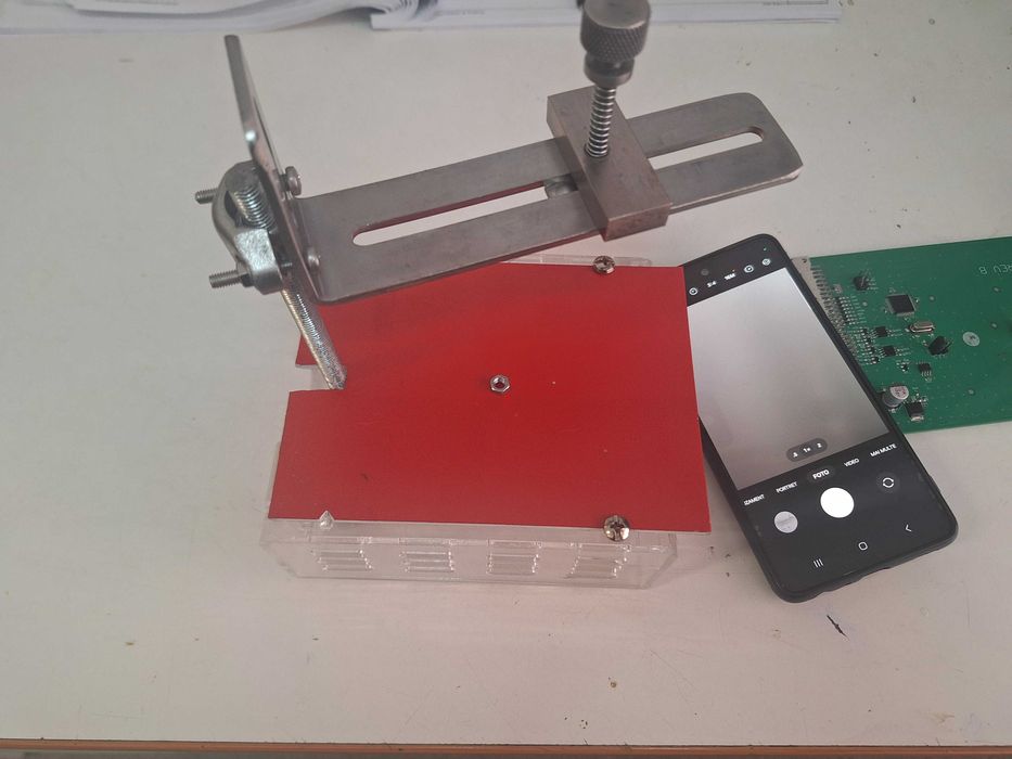 Hand made suprt microscop camera telefon mobil