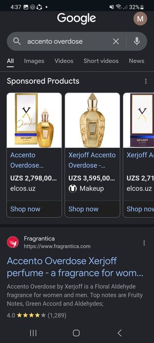 Xerjoff Accento overdose orginal 100ml