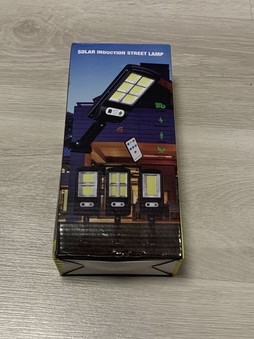 Set de 3 lampi  cu Incarcare Solara 150W, 160 LED-uri COB, telecomanda