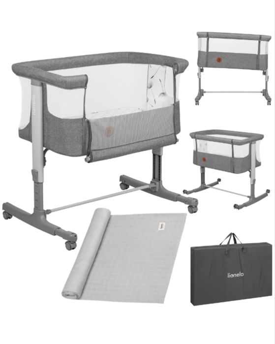NOU: Patut co-Sleeper Lionelo 3 in 1 Aurora cu Leganare