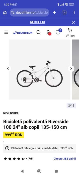Bicicleta copii Riverside 100  24 inch