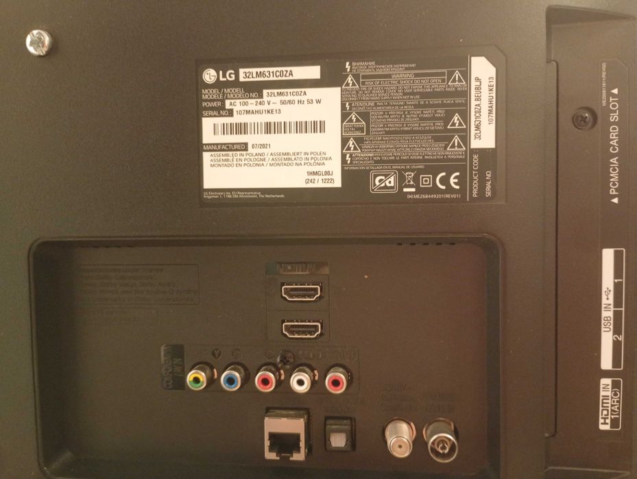 Неупотребяван смарт телевизор LG - 32LM631COZA, 32", Full HD Smart LED