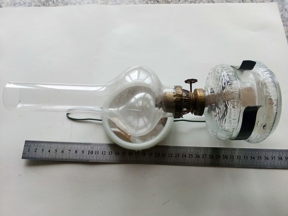 Стара газена лампа № 8 комплект със стъклото /шишето/