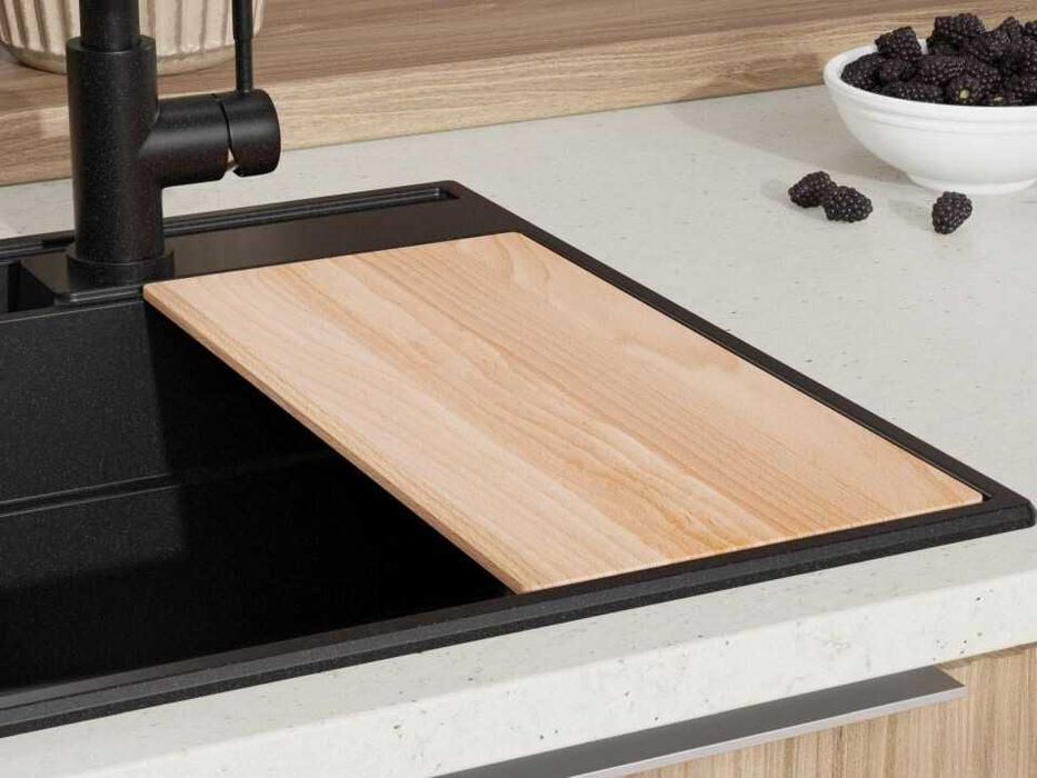 Черна гранитна кухненска мивка Сидни 620-45 Pocket Ergo Multilevel