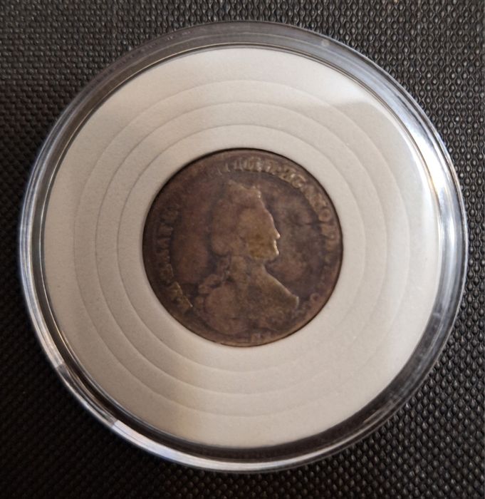 Монета поуполтинник 1781г