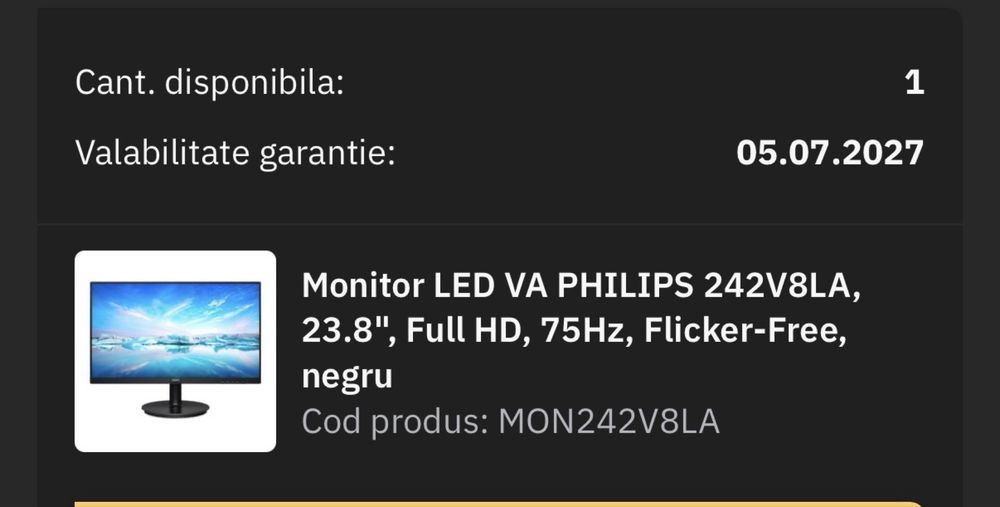 Monitor LED  PHILIPS Full HD