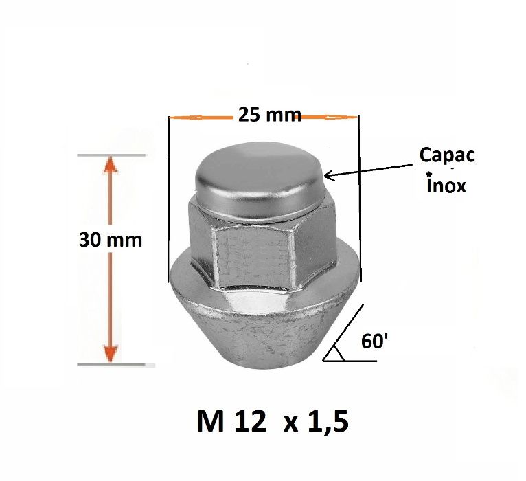 Piulite Toyota  M12 x 1,5