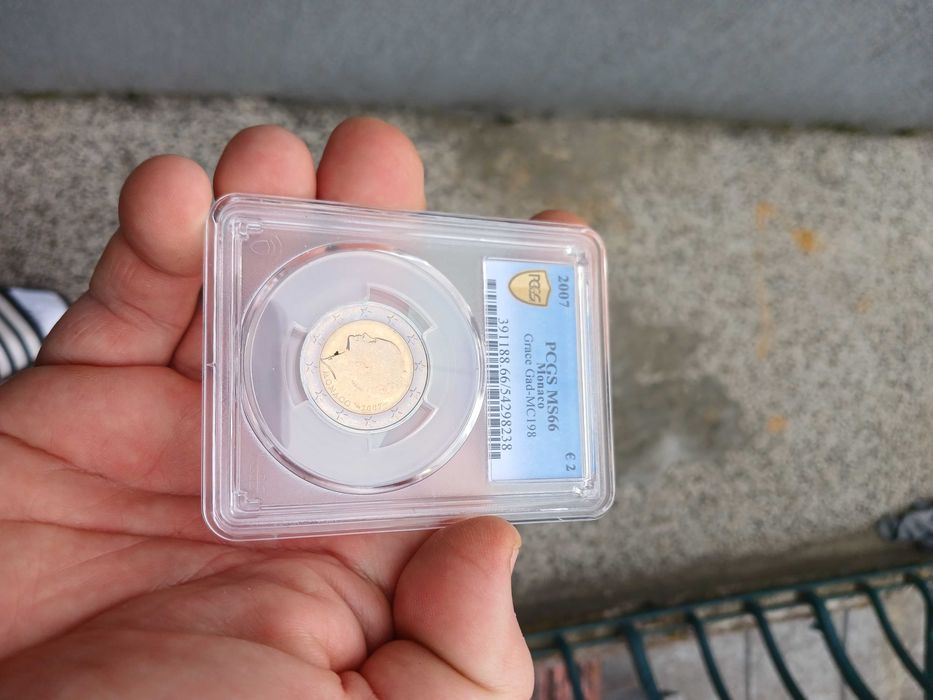 2 евро"грейс кели"2007 г,.Малта,3000евро MS66