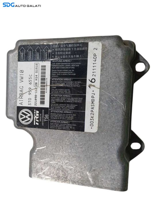 Unitate Modul Calculator Control Airbag Volkswagen Golf 6 2008 - 2013 Cod 3T0959655C [L6796]