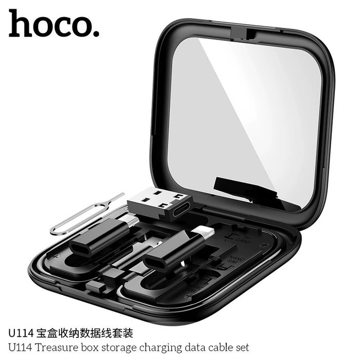Hoco U114 Treasure box storage charging data cable set 60W